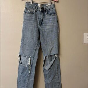 Cotton On Light Blue Distressed Boyfriend Jeans